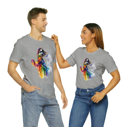 Rainbow Belly Dancer's Pose - Short Sleeve Tee